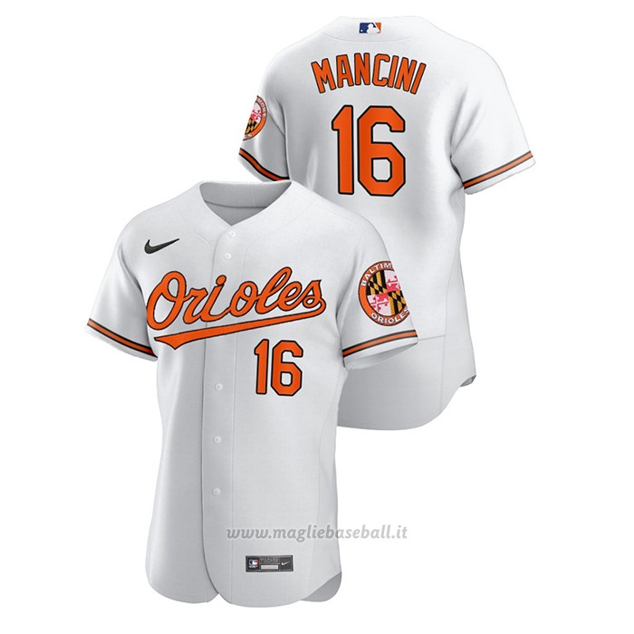Maglia Baseball Uomo Baltimore Orioles Trey Mancini Autentico Bianco